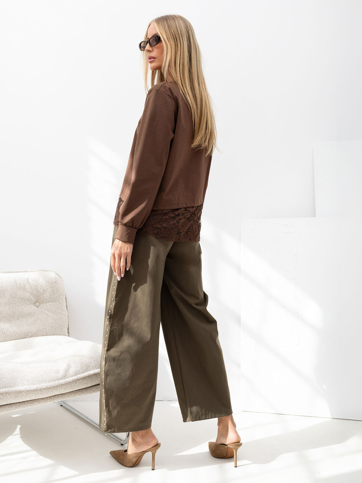 MELFIA ARIA – Elegante Bluse mit Spitzenbesatz