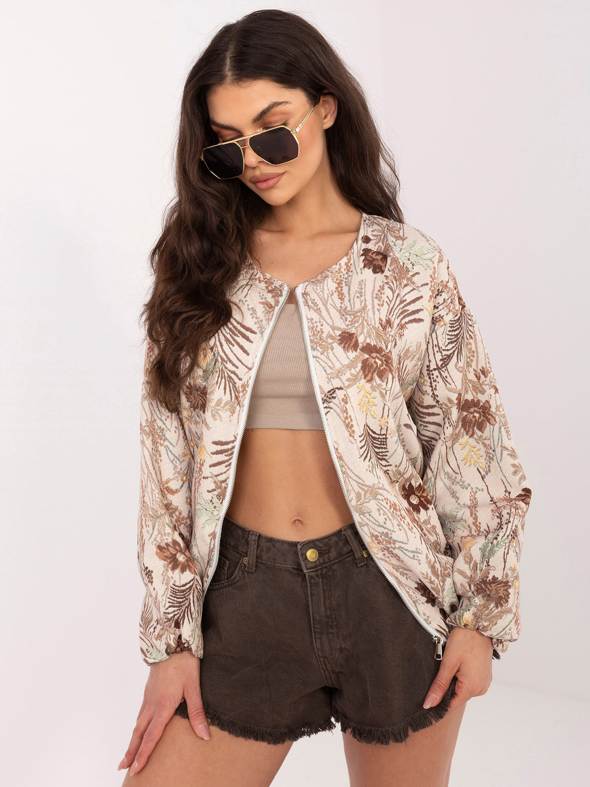 MELFIA Floral Bomber Jacket