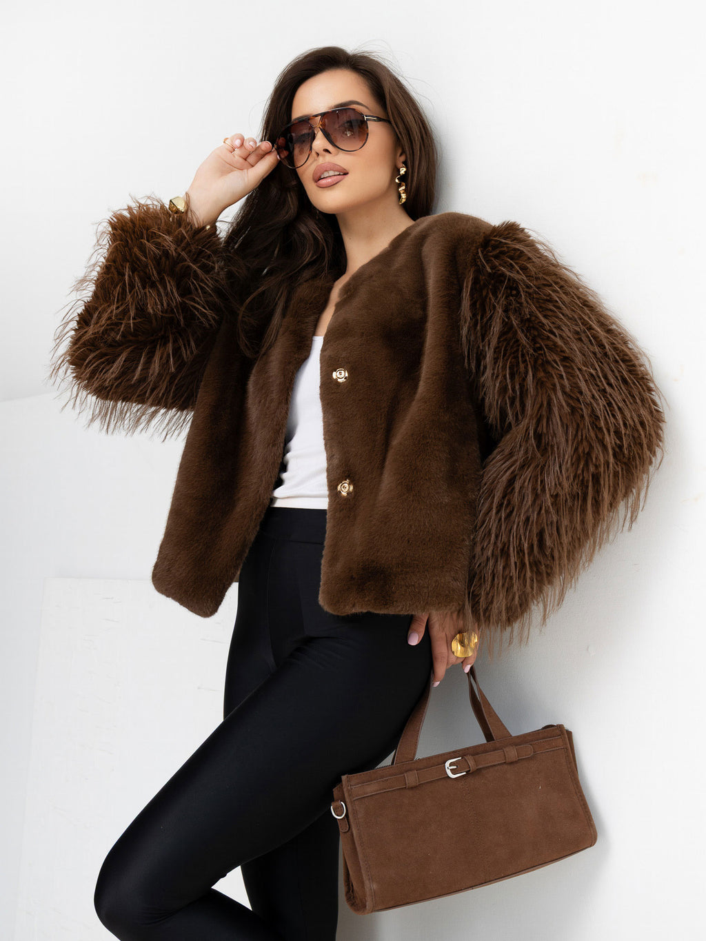 MELFIA Contrast Sleeve Jacket