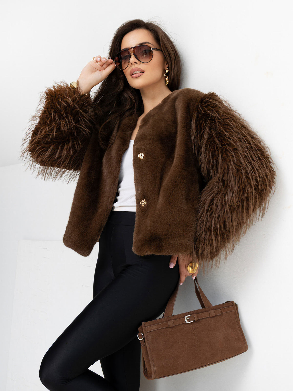 MELFIA Contrast Sleeve Jacket