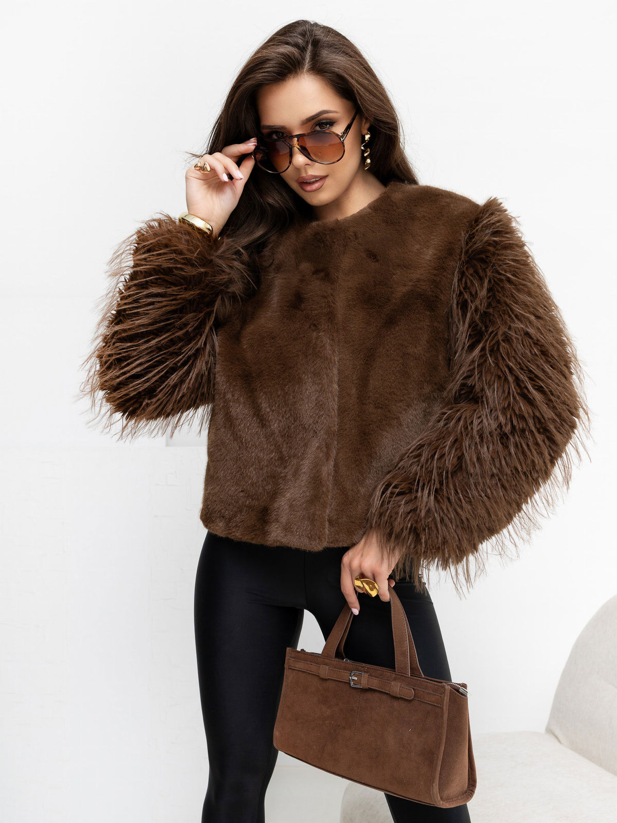 MELFIA Contrast Sleeve Jacket
