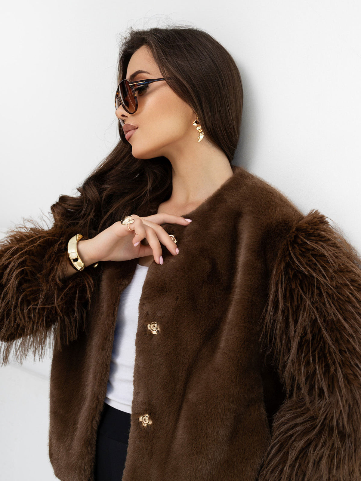 MELFIA Contrast Sleeve Jacket