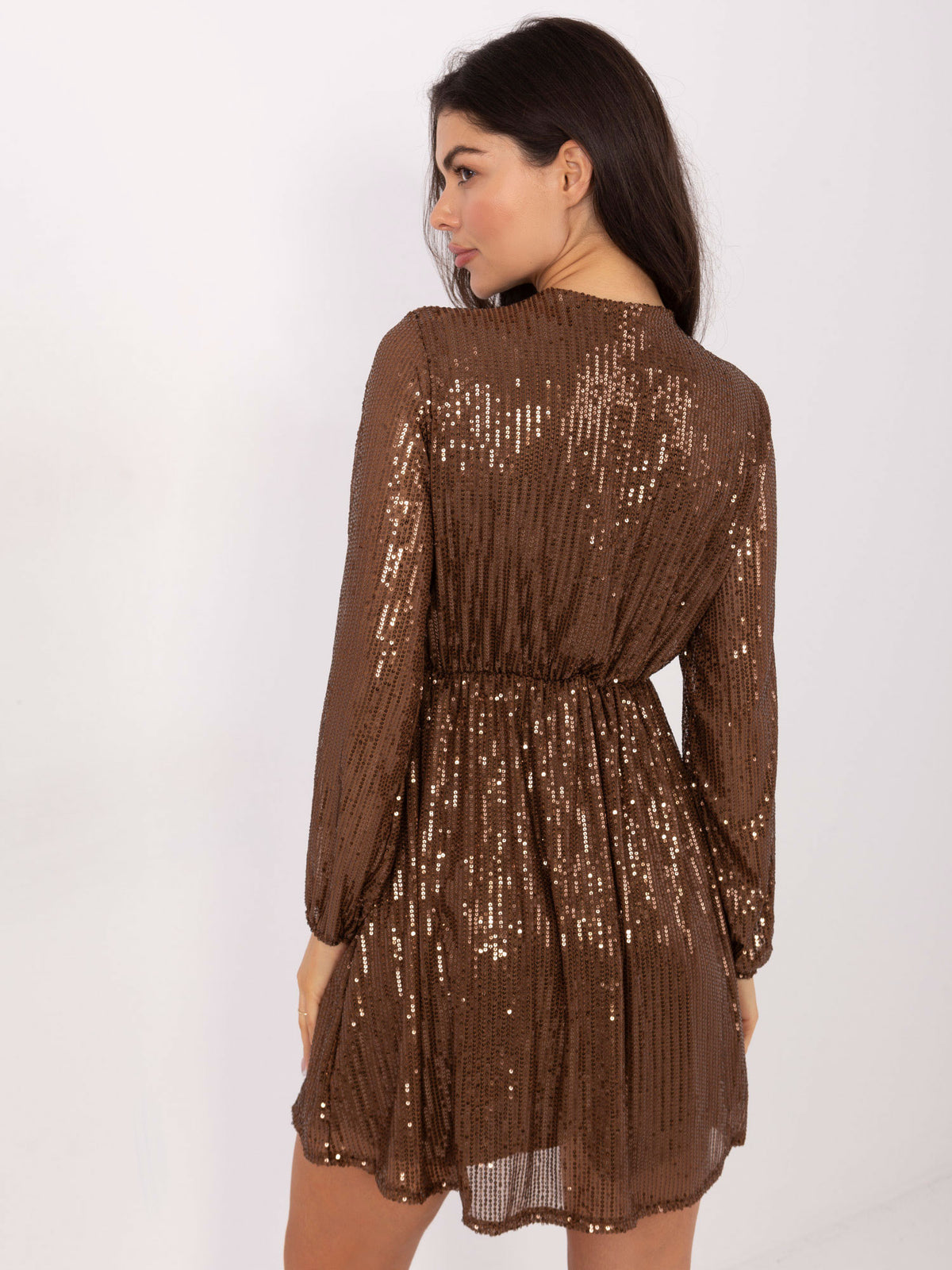 MELFIA® Pailletten-Wickelkleid