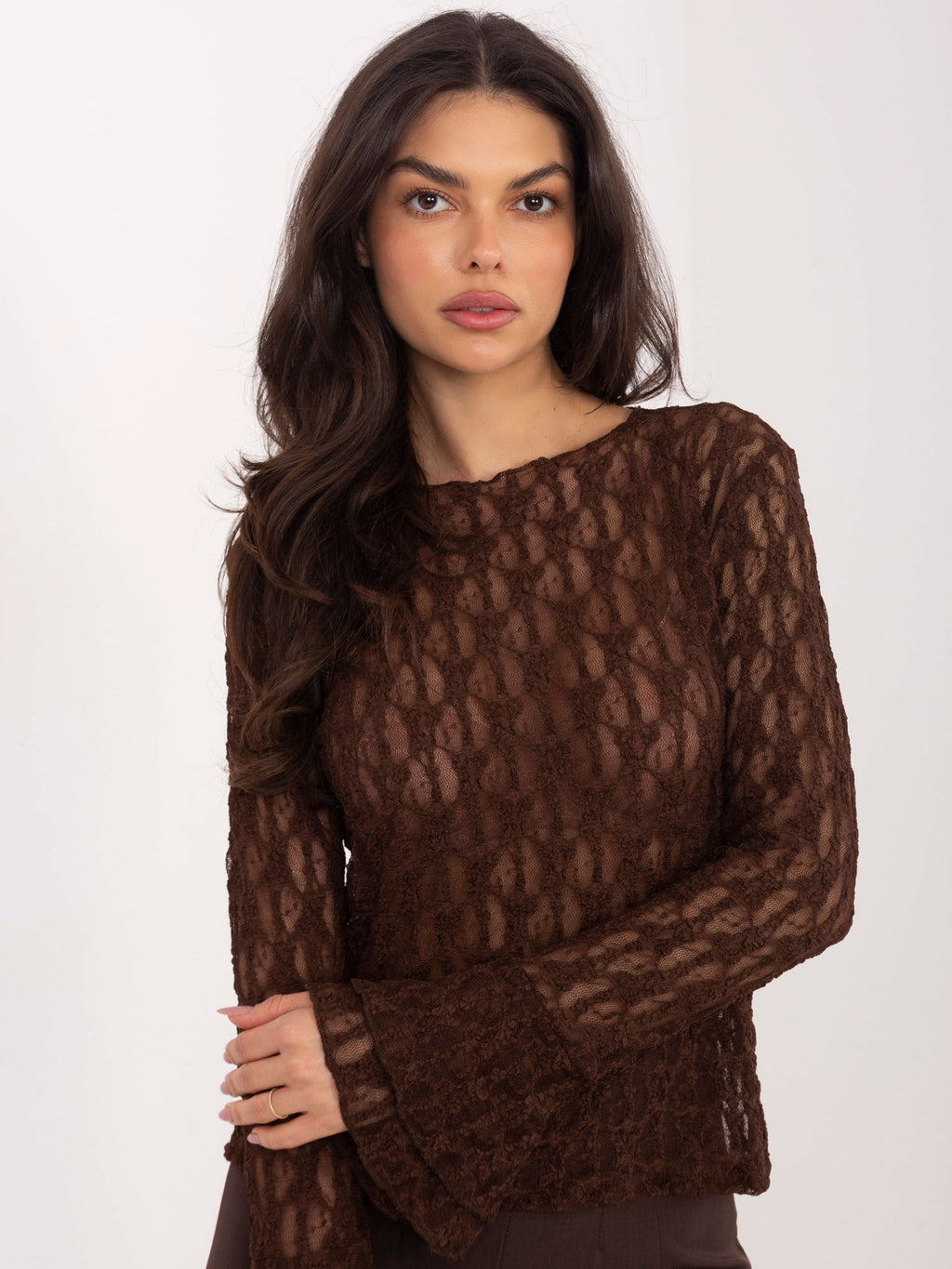 MELFIA Fitted Lace Blouse