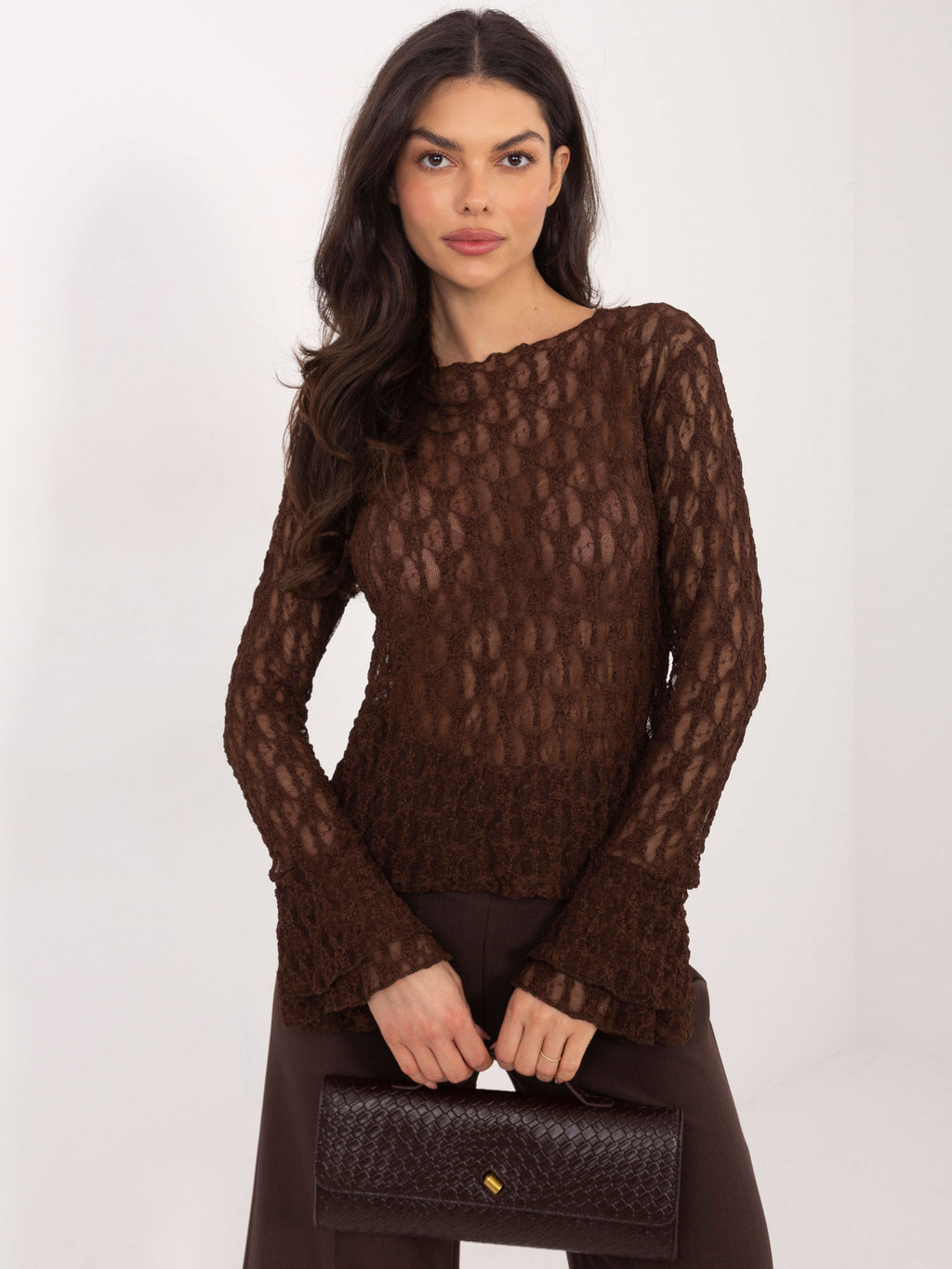 MELFIA Fitted Lace Blouse