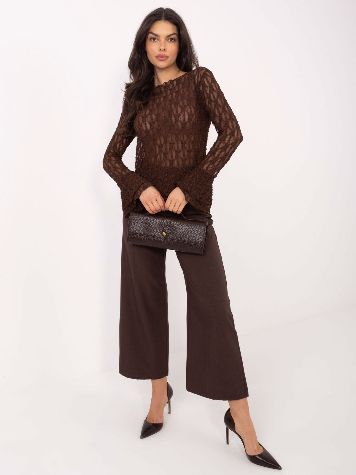 MELFIA Fitted Lace Blouse