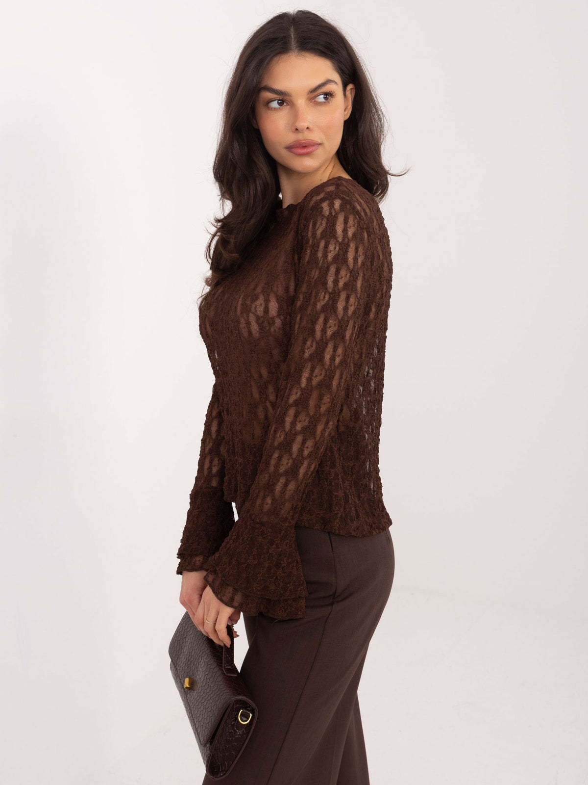 MELFIA Fitted Lace Blouse