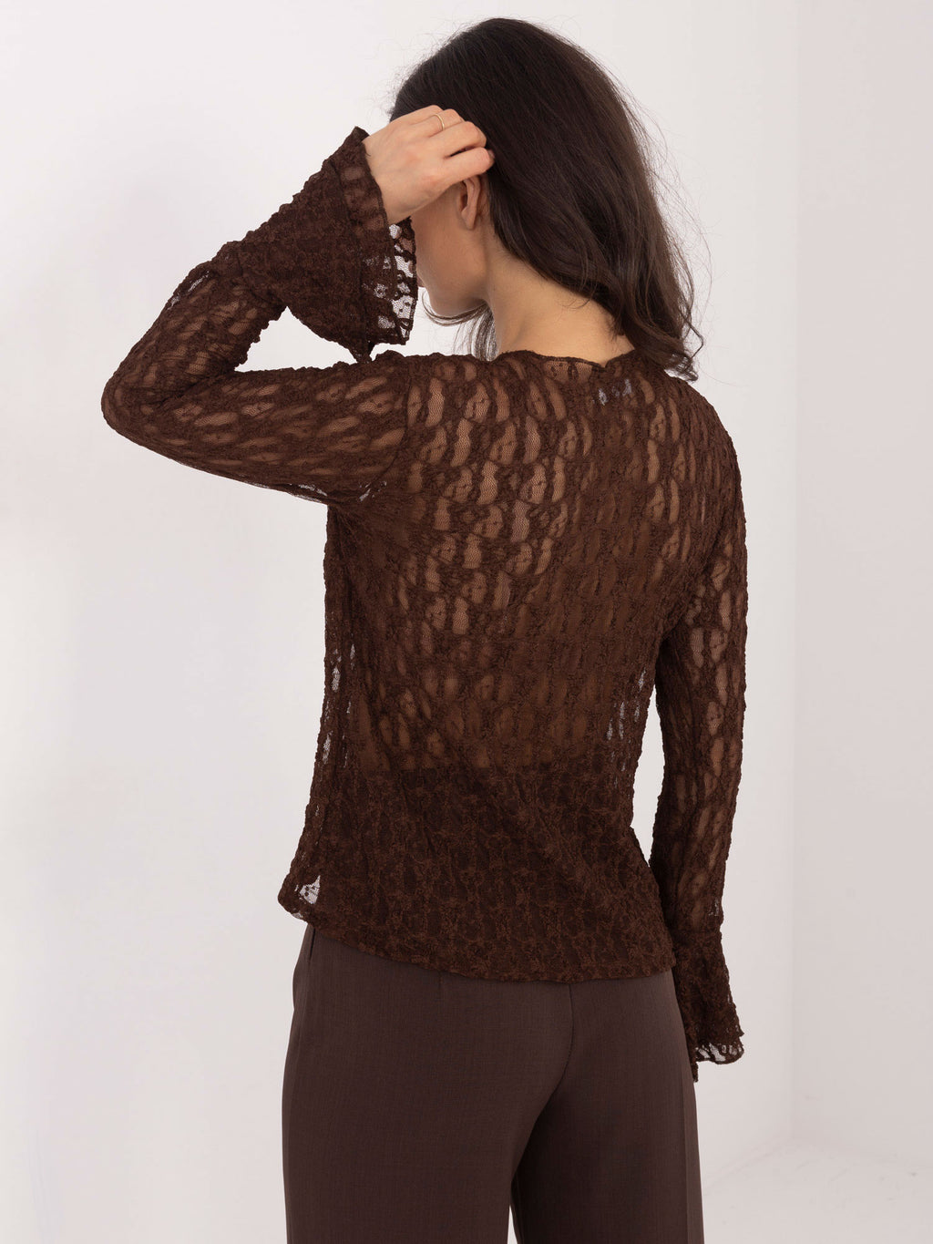 MELFIA Fitted Lace Blouse