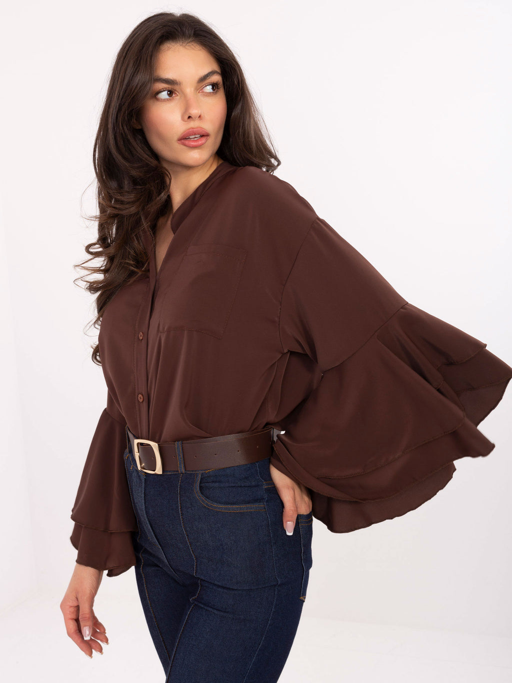 MELFIA Bluse mit Glockenärmeln