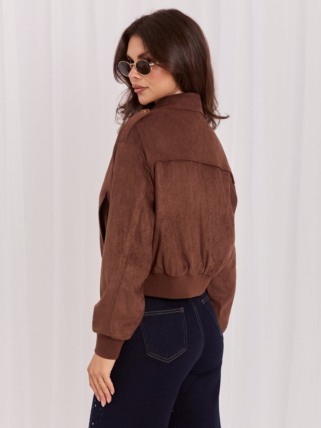 MELFIA  Jacke aus Kunstwildleder mit Schulterklappen