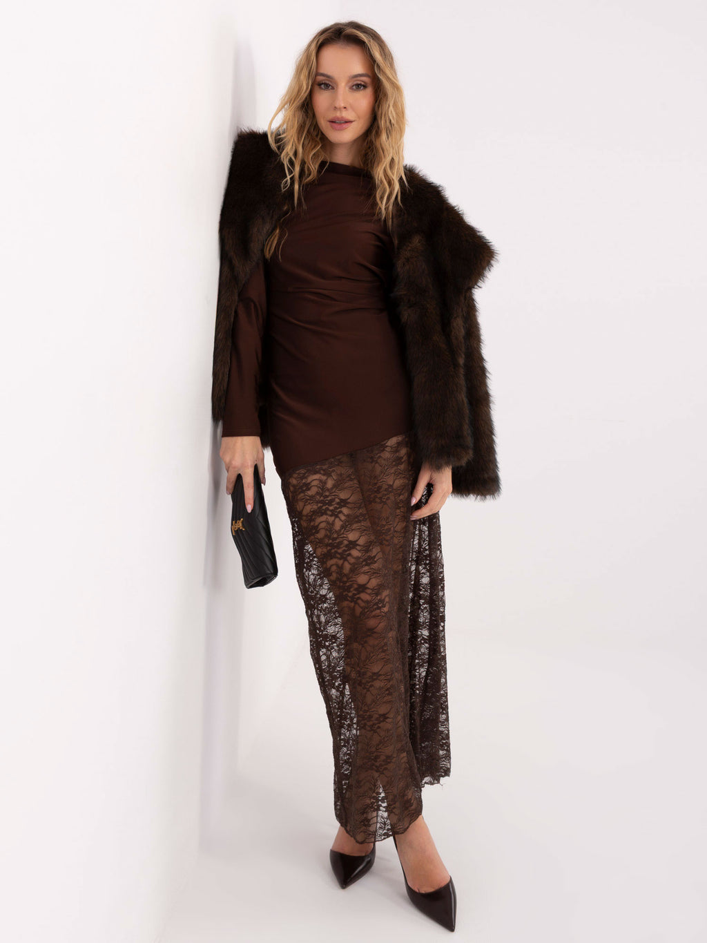 MELFIA Draped Evening Dress