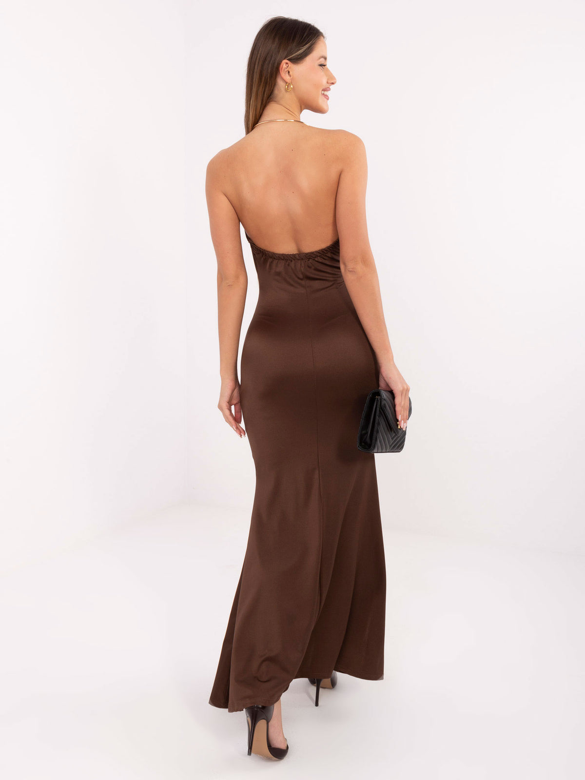 MELFIA Open Back Maxi Evening Dress