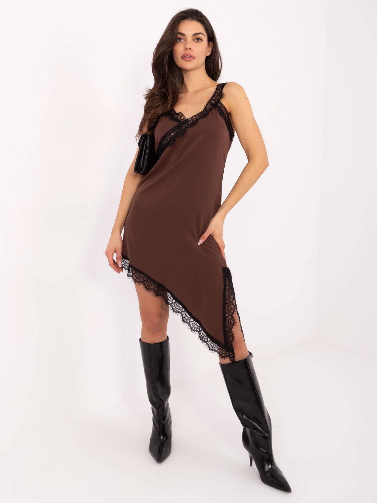 MELFIA® Satin-Kleid mit Schlitz