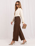 MELFIA Belted Wide Leg Trousers