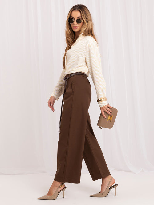 MELFIA Belted Wide Leg Trousers