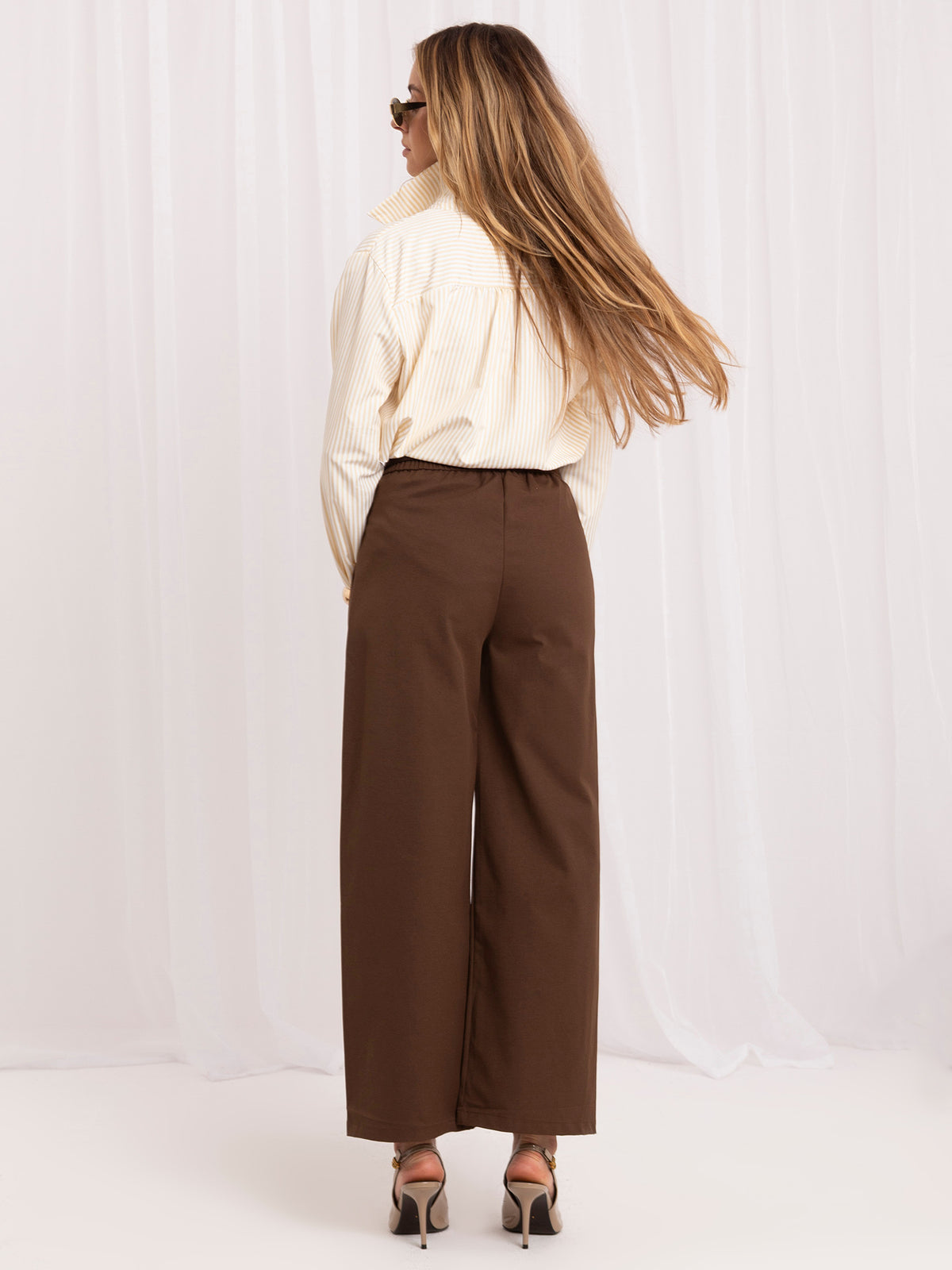 MELFIA Belted Wide Leg Trousers