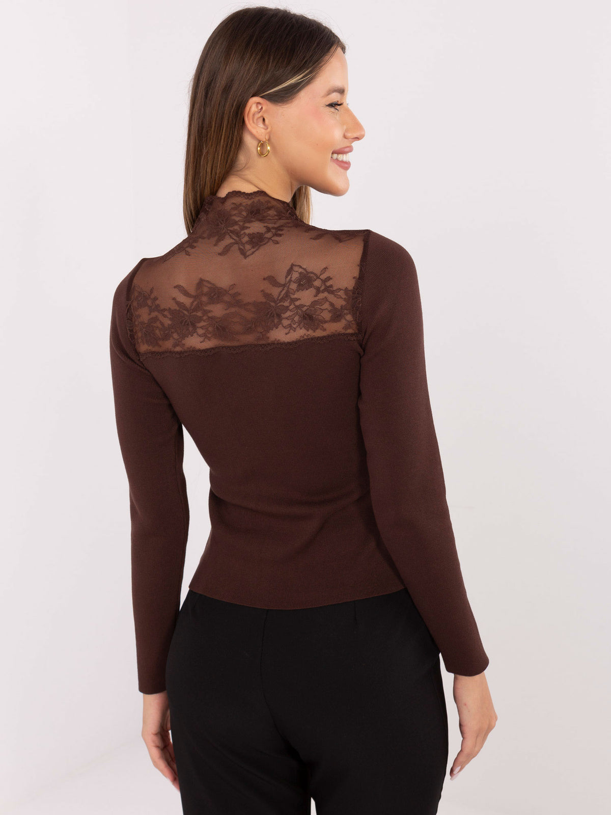 MELFIA® Taillierter Rippstrick-Pullover