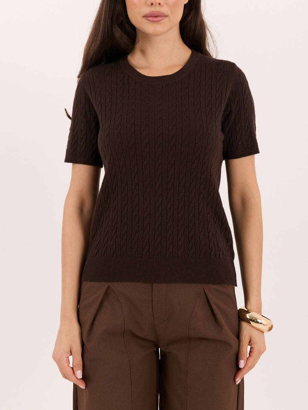 MELFIA – Klassischer Zopfstrickpullover