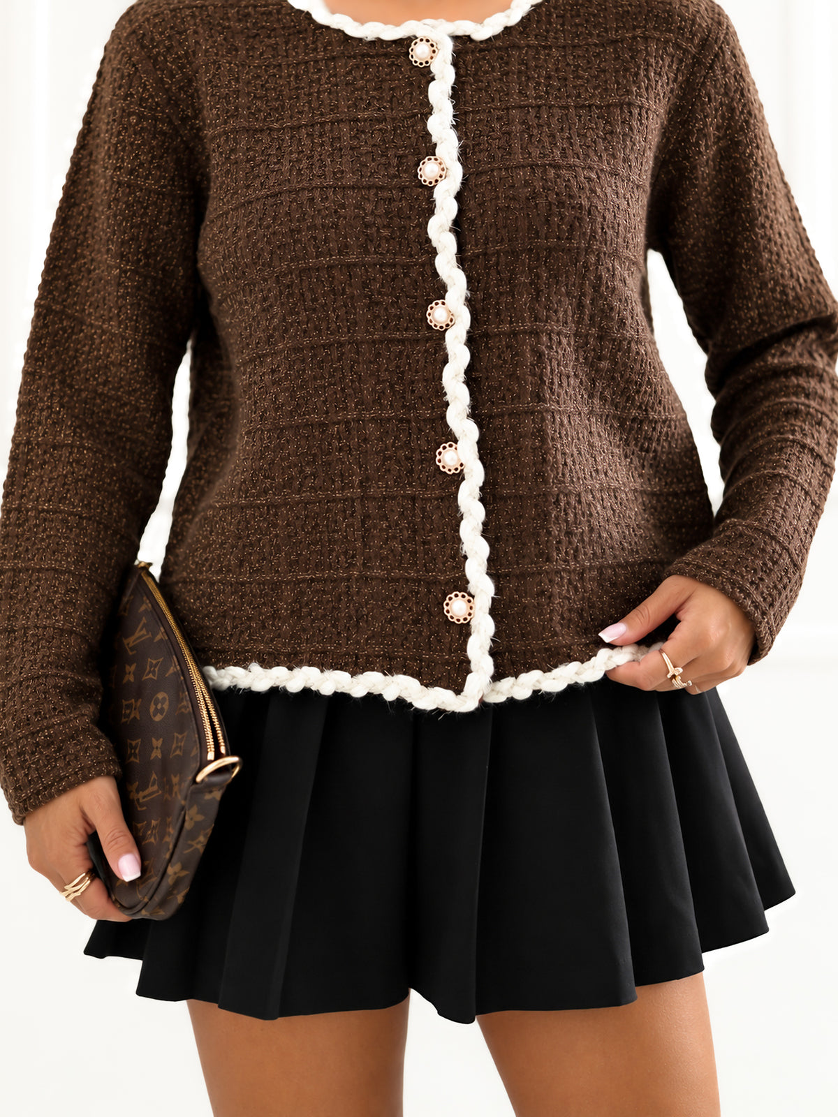 MELFIA LOREA – Eleganter Cardigan mit Strukturmuster
