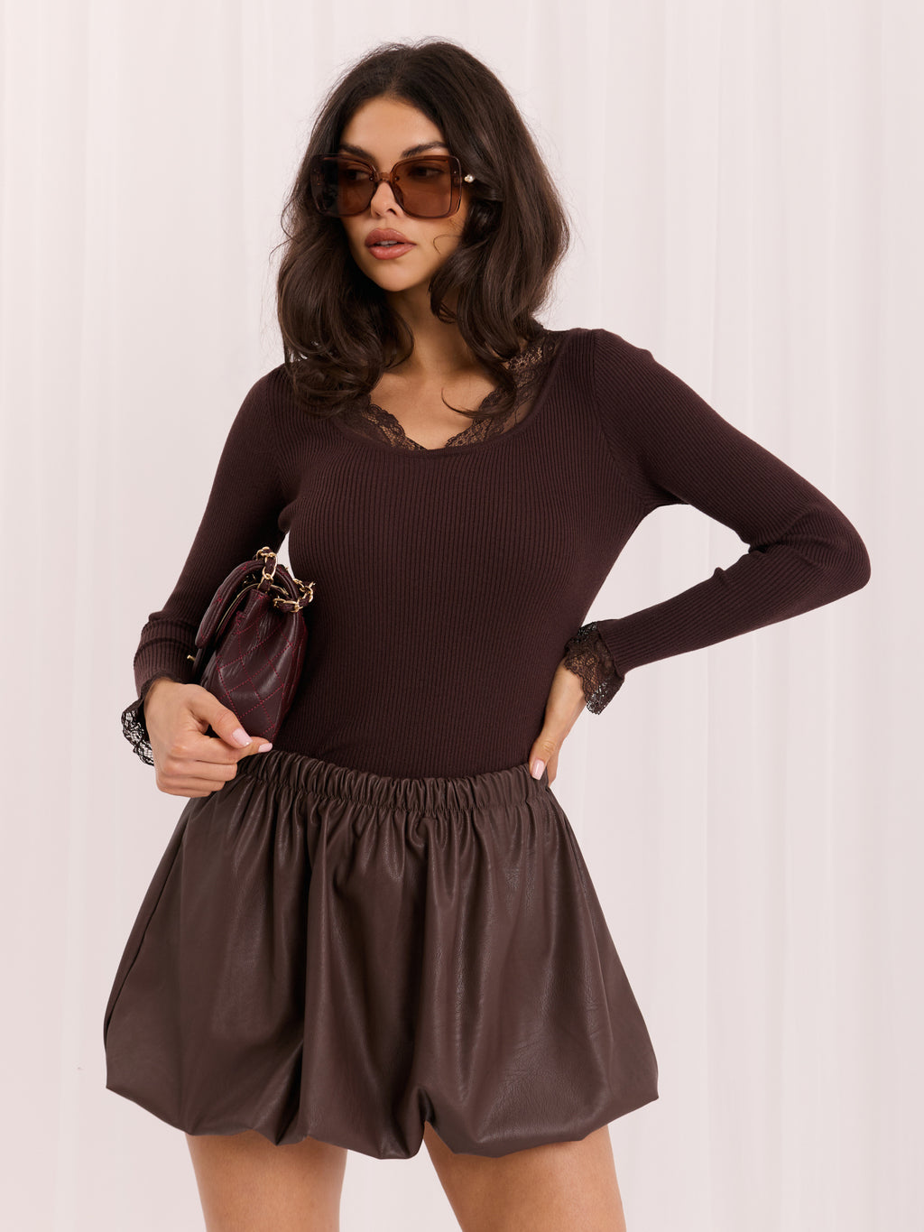 MELFIA® Pullover mit Spitzeneinsatz