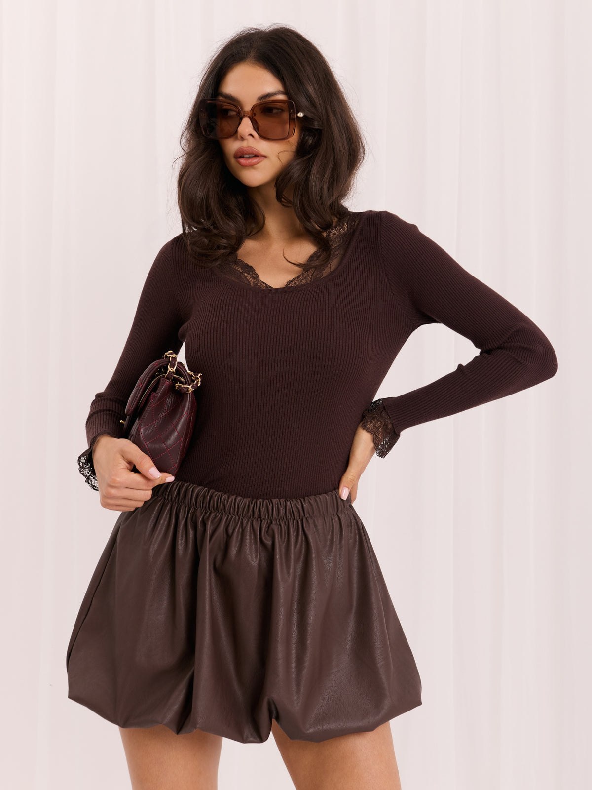 MELFIA® Pullover mit Spitzeneinsatz