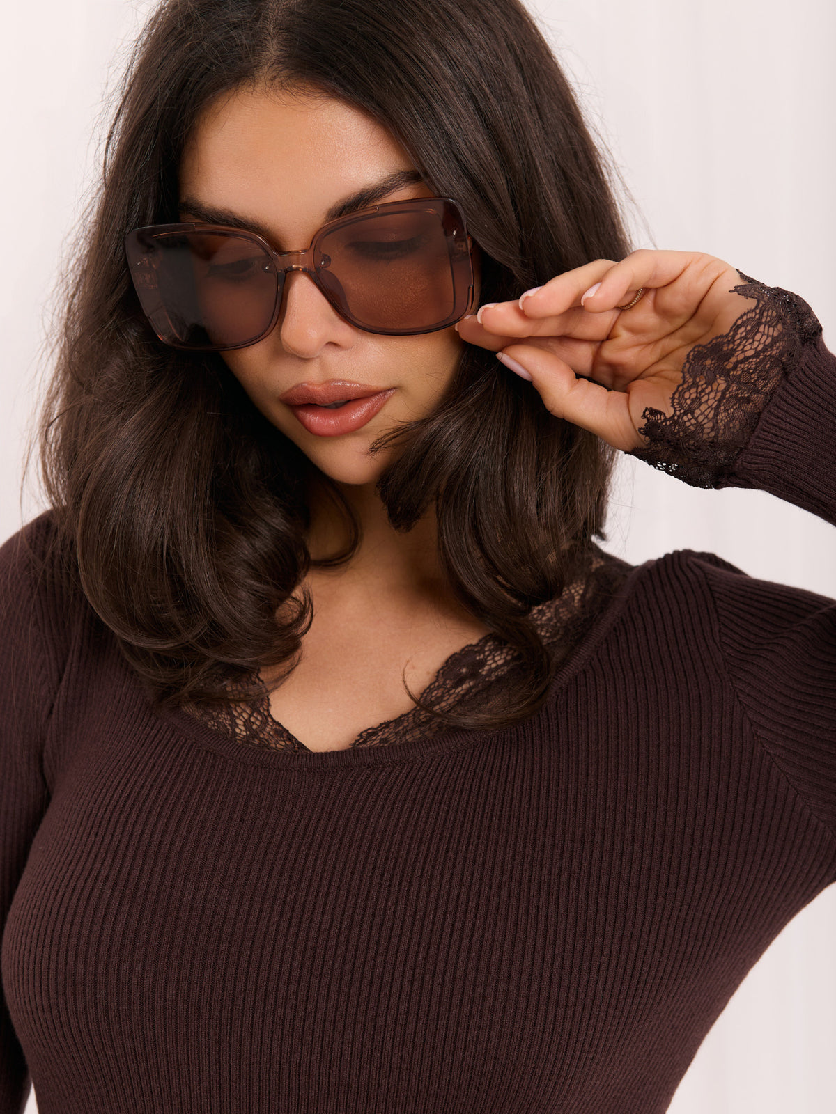 MELFIA® Pullover mit Spitzeneinsatz