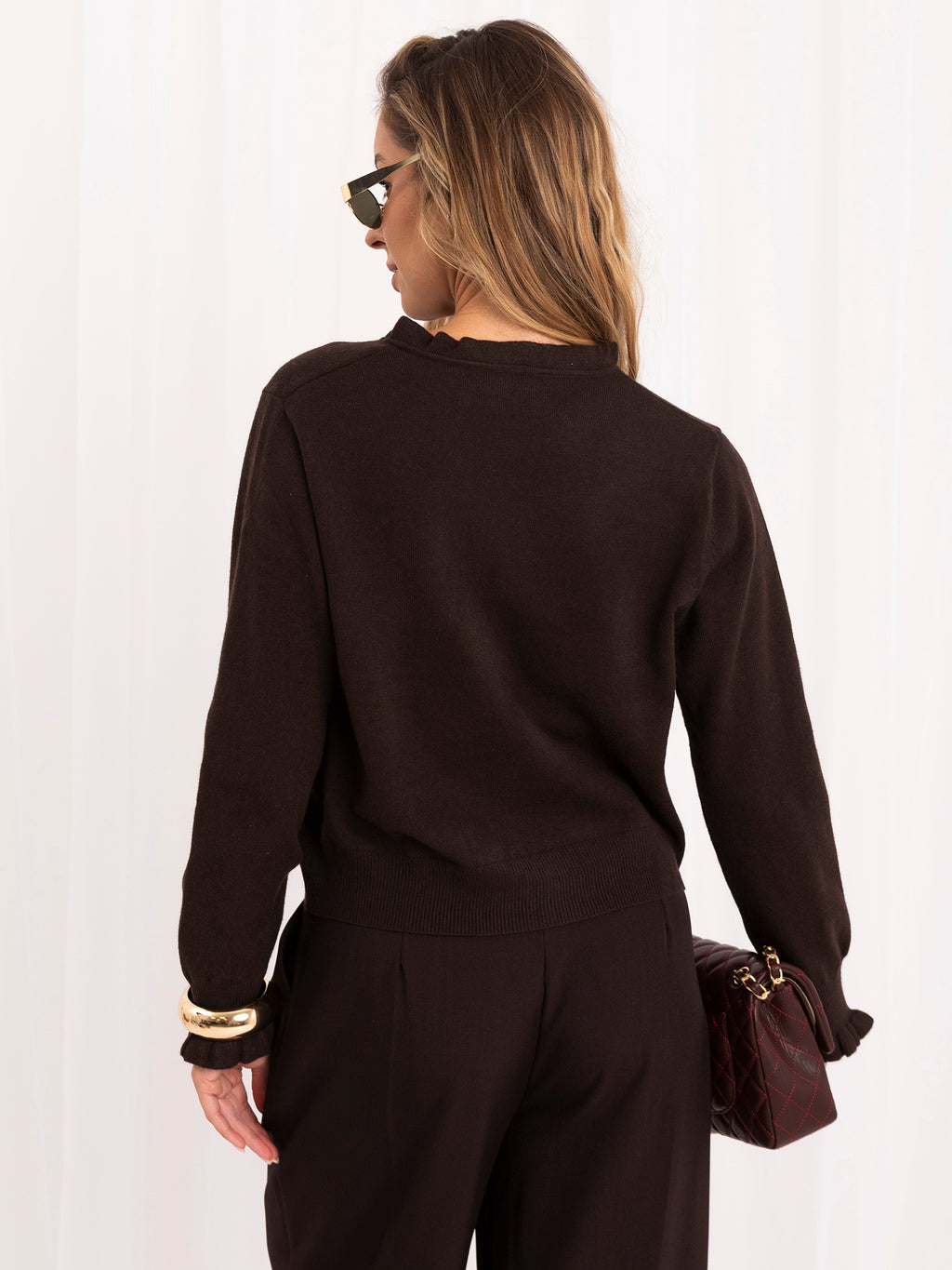 MELFIA Buttoned Knit Cardigan