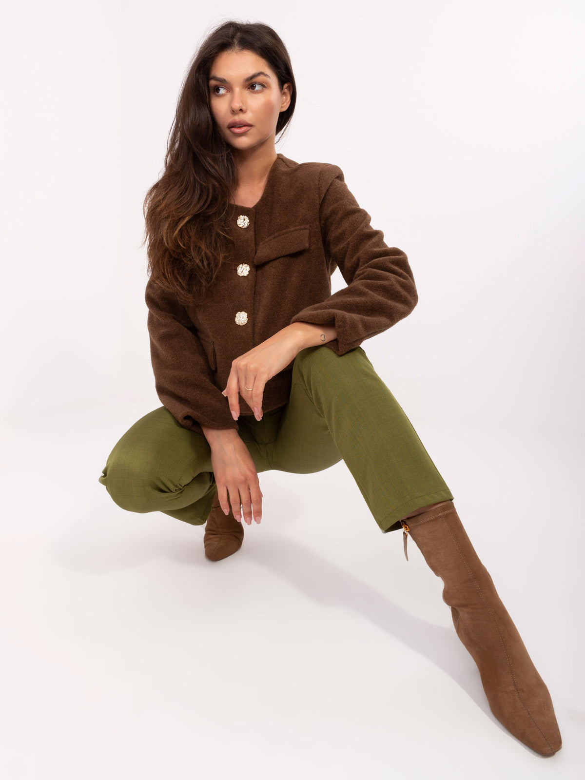 MELFIA Elegante Kurzjacke mit dekorativen Taschen