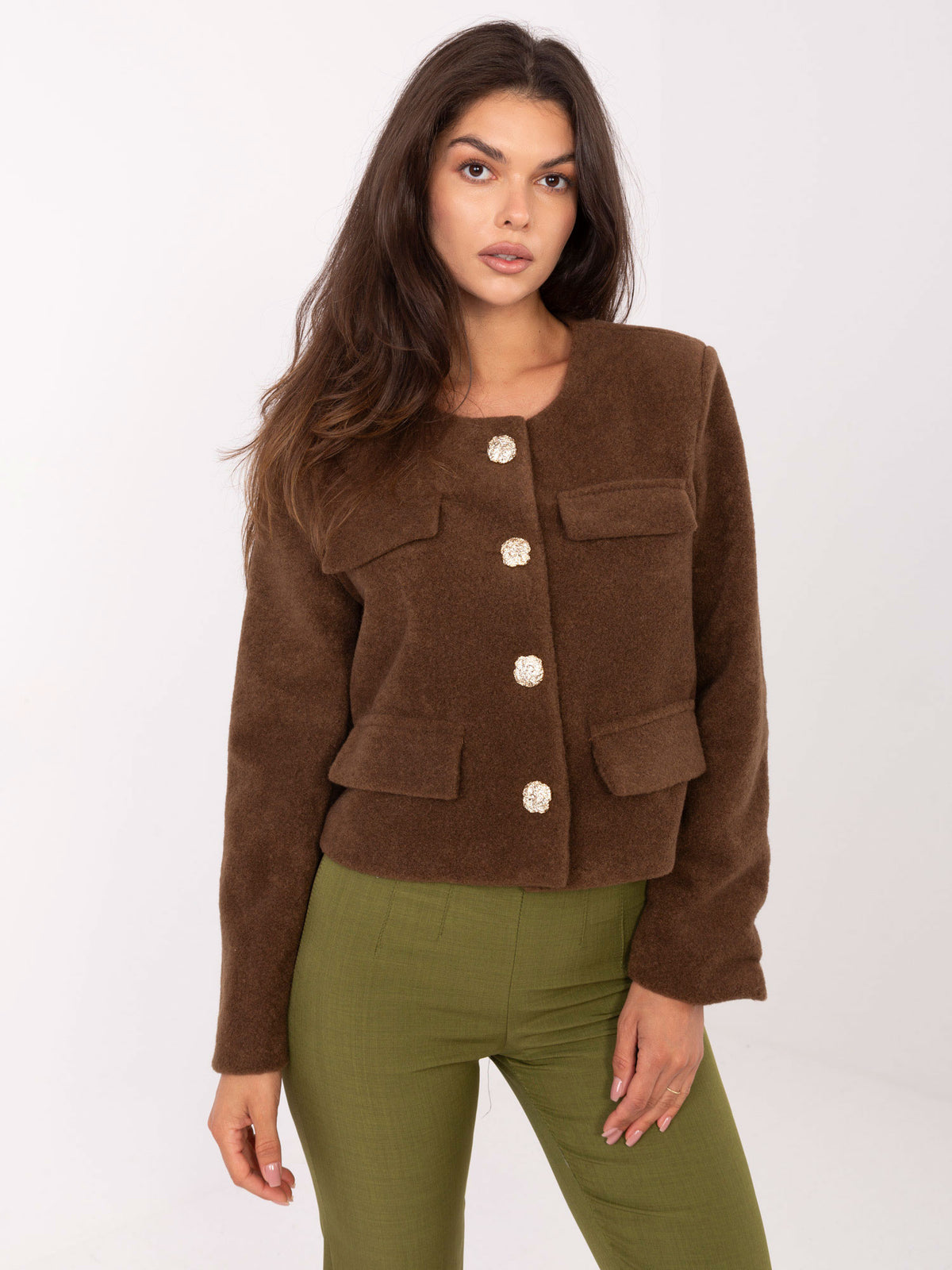 MELFIA Elegante Kurzjacke mit dekorativen Taschen