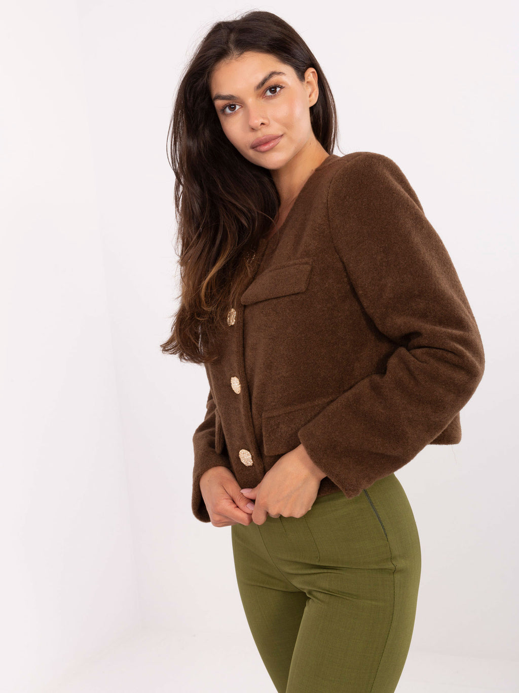 MELFIA Elegante Kurzjacke mit dekorativen Taschen