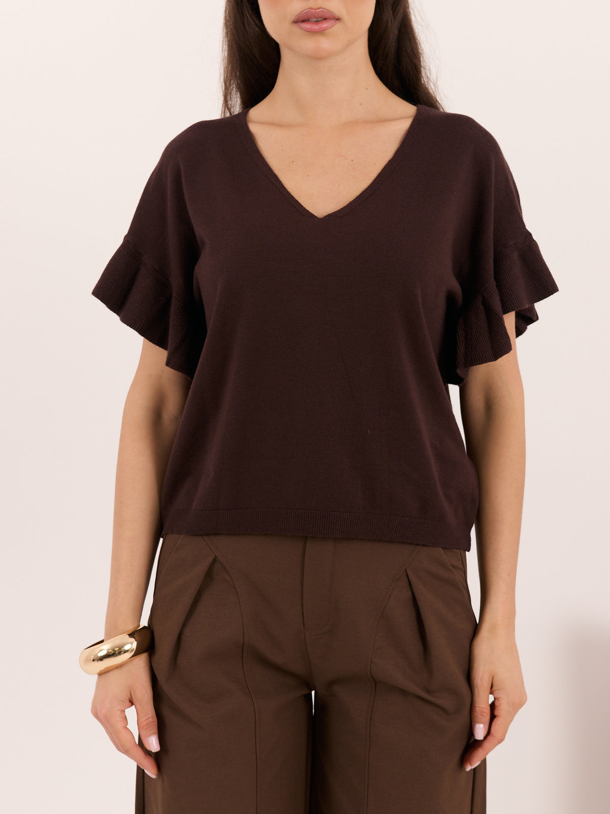 MELFIA® Pullover mit Rüschenärmeln