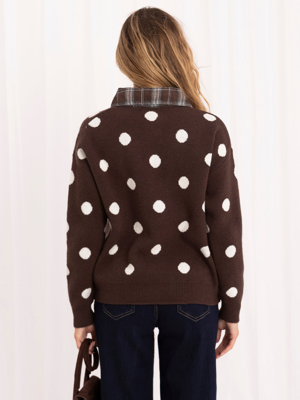MELFIA – Oversize-Pullover mit Punktmuster