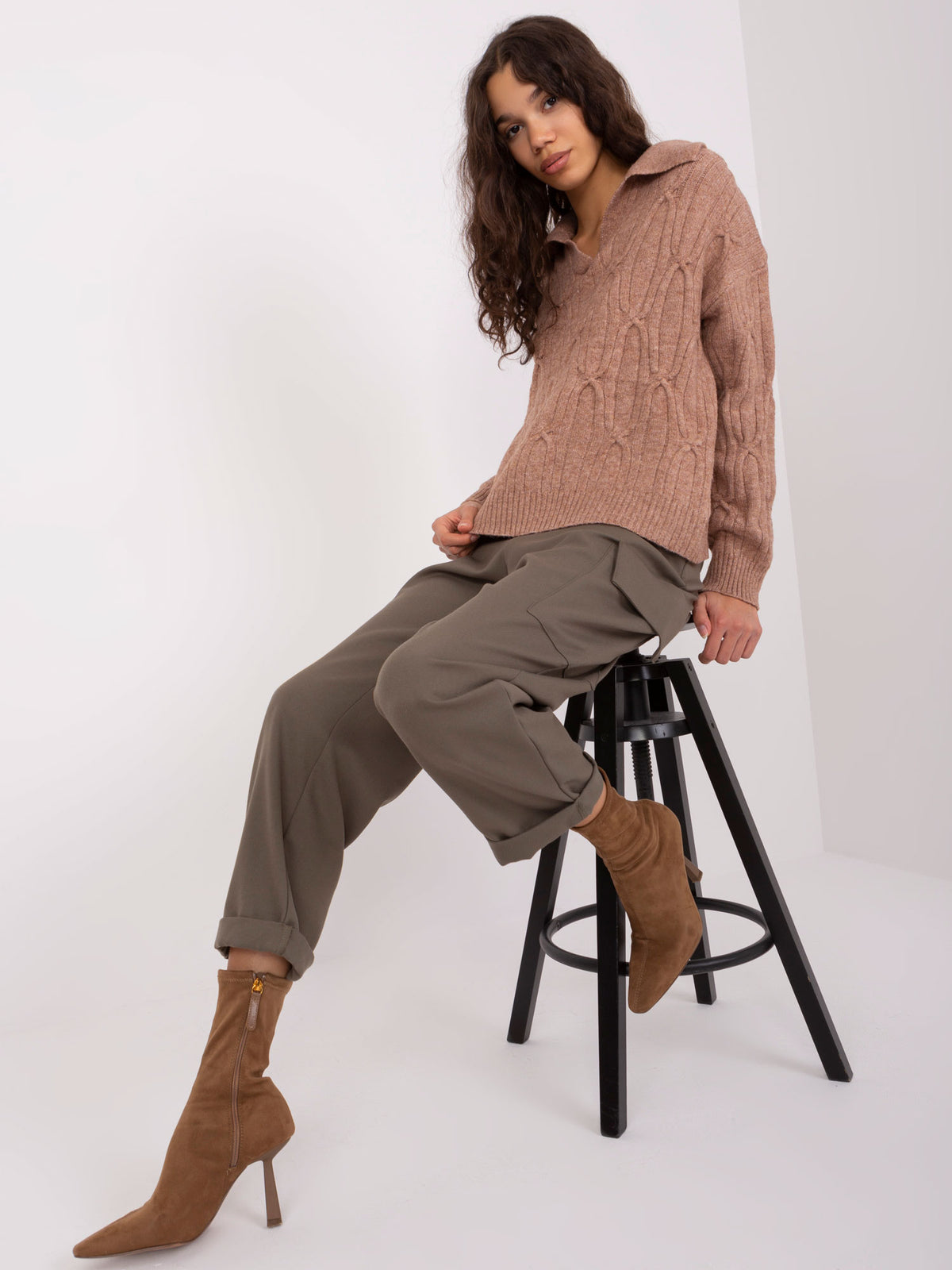 MELFIA – Lockerer Zopfstrickpullover