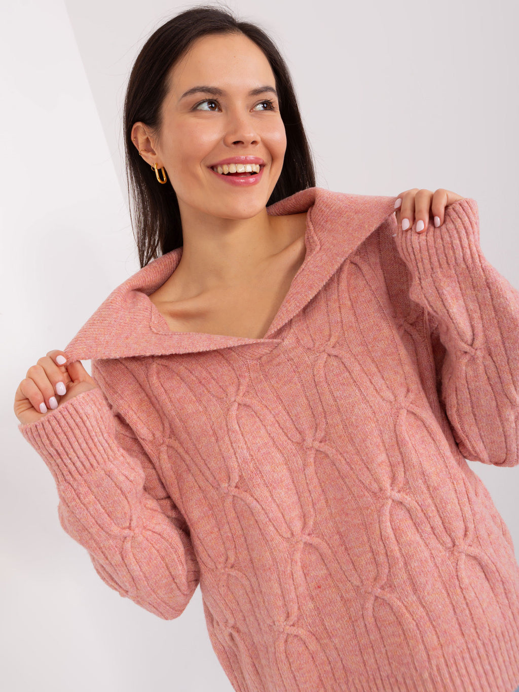 MELFIA – Lockerer Zopfstrickpullover