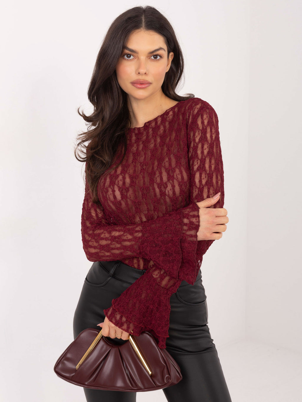 MELFIA Fitted Lace Blouse