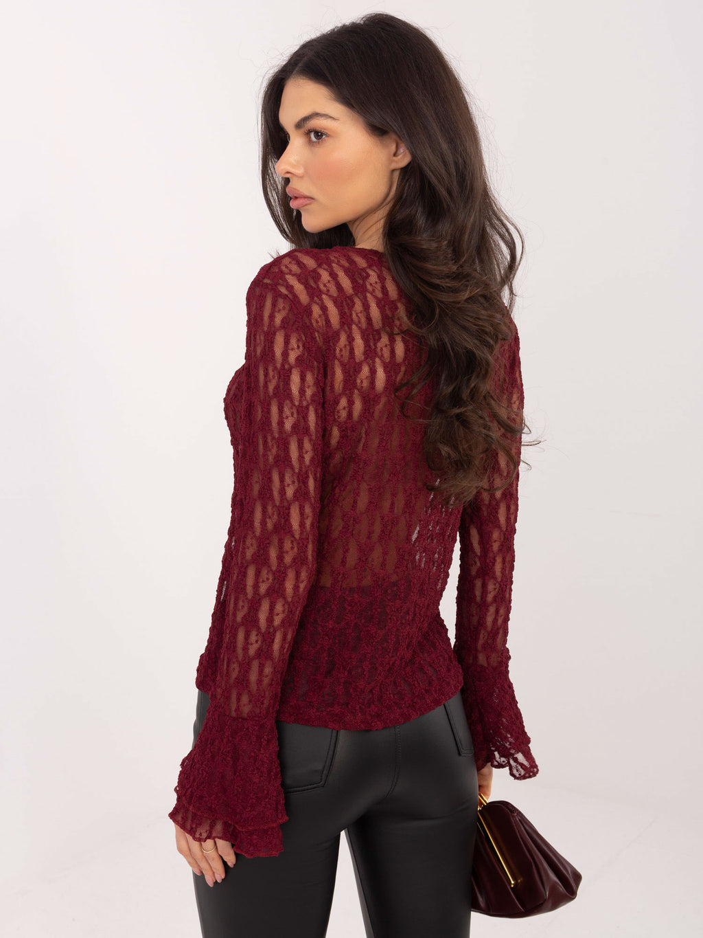 MELFIA Fitted Lace Blouse