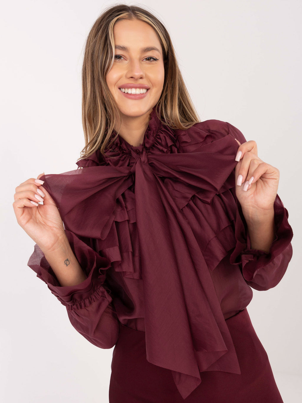 MELFIA Elegante Bluse mit Schleife