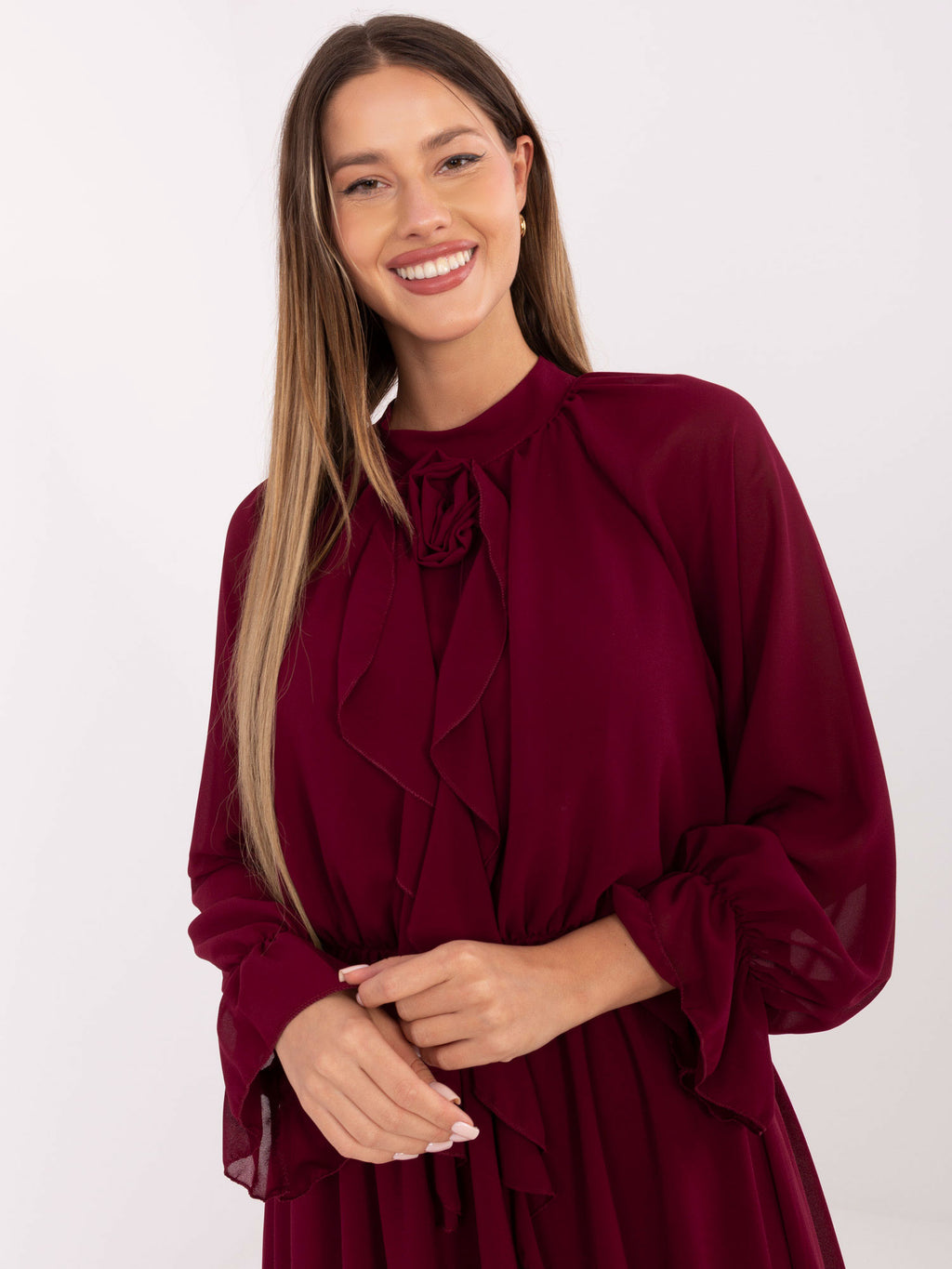 MELFIA Elegantes Cocktailkleid mit Rüsche