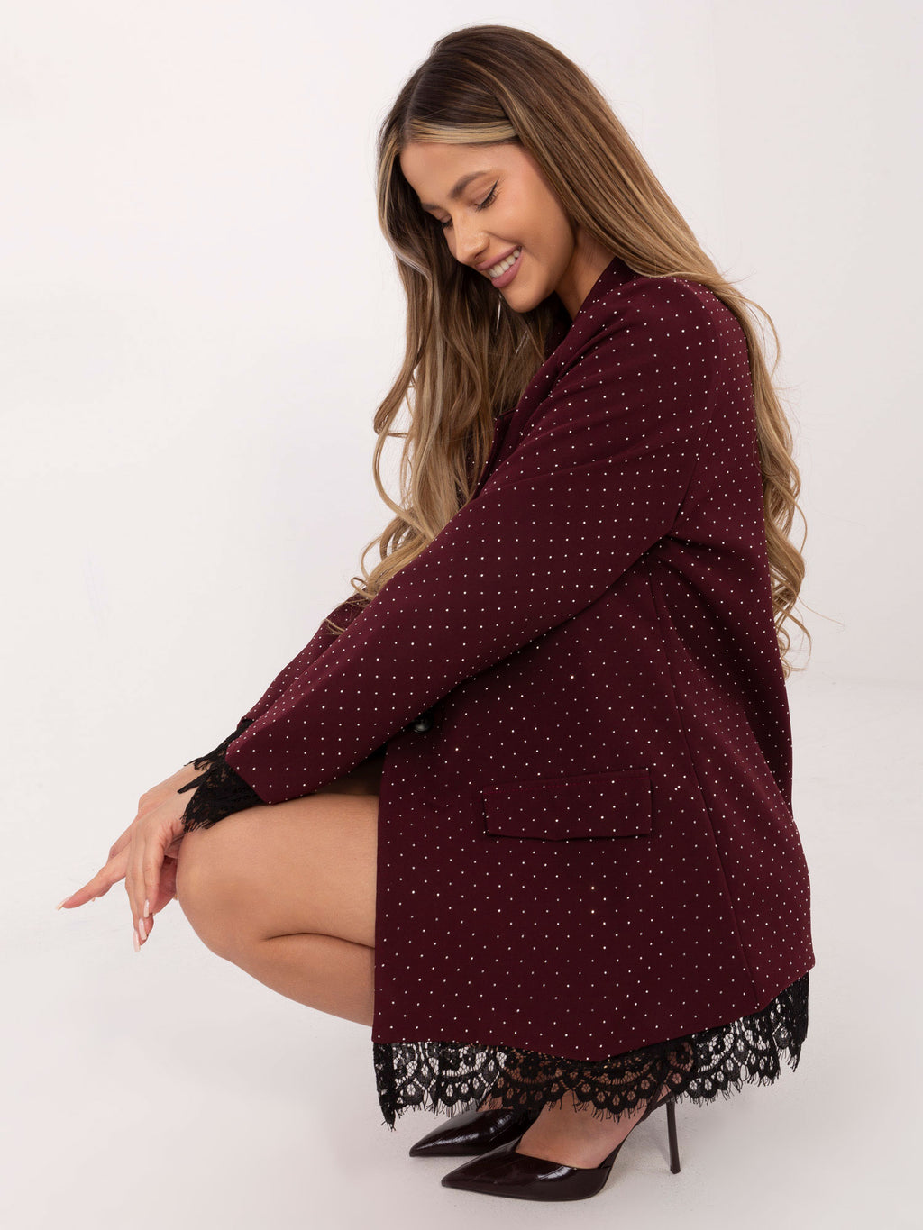 MELFIA Elegante Jacke mit Spitzendetails