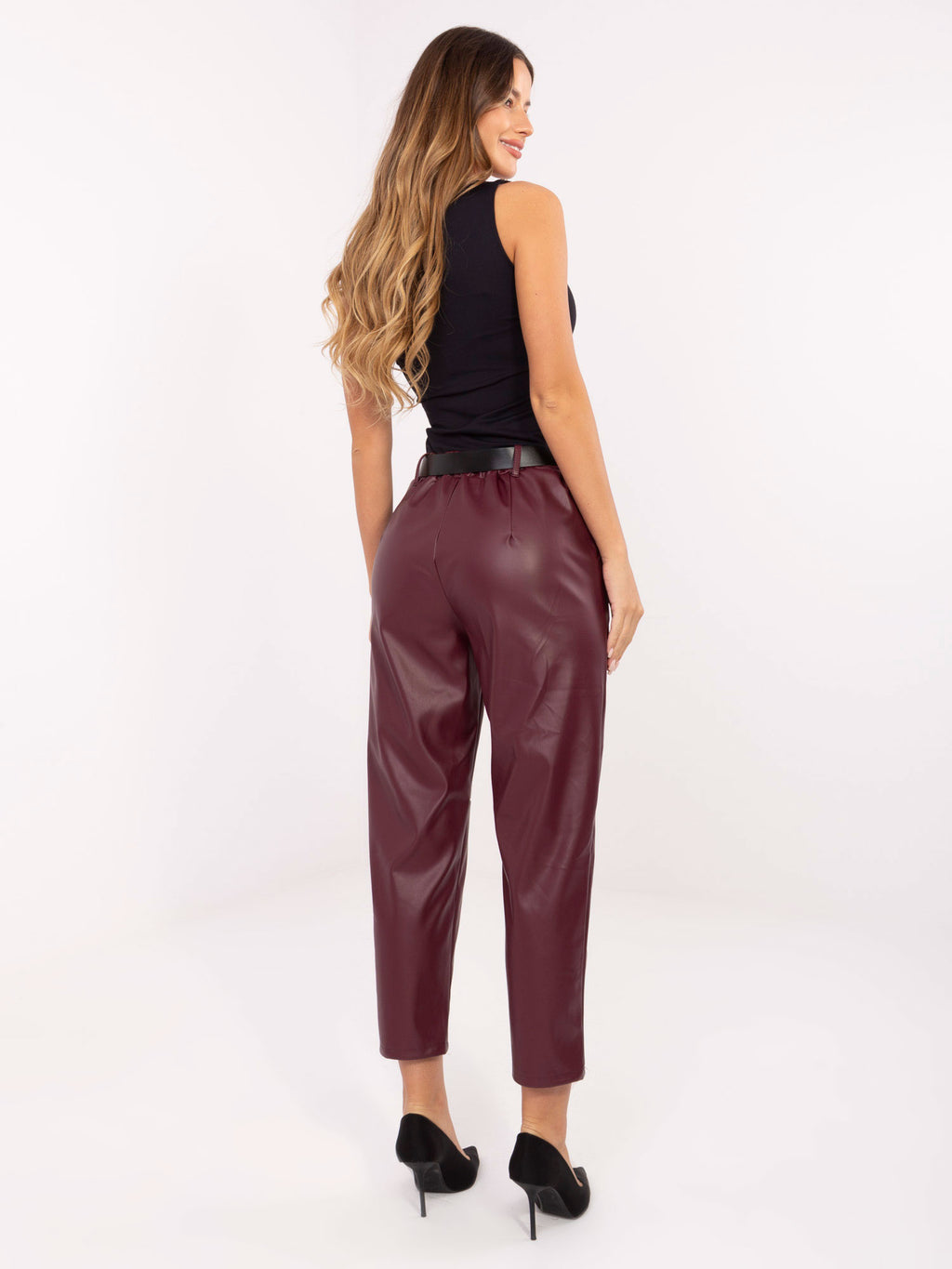 MELFIA Kunstlederhose mit 7/8-Bein