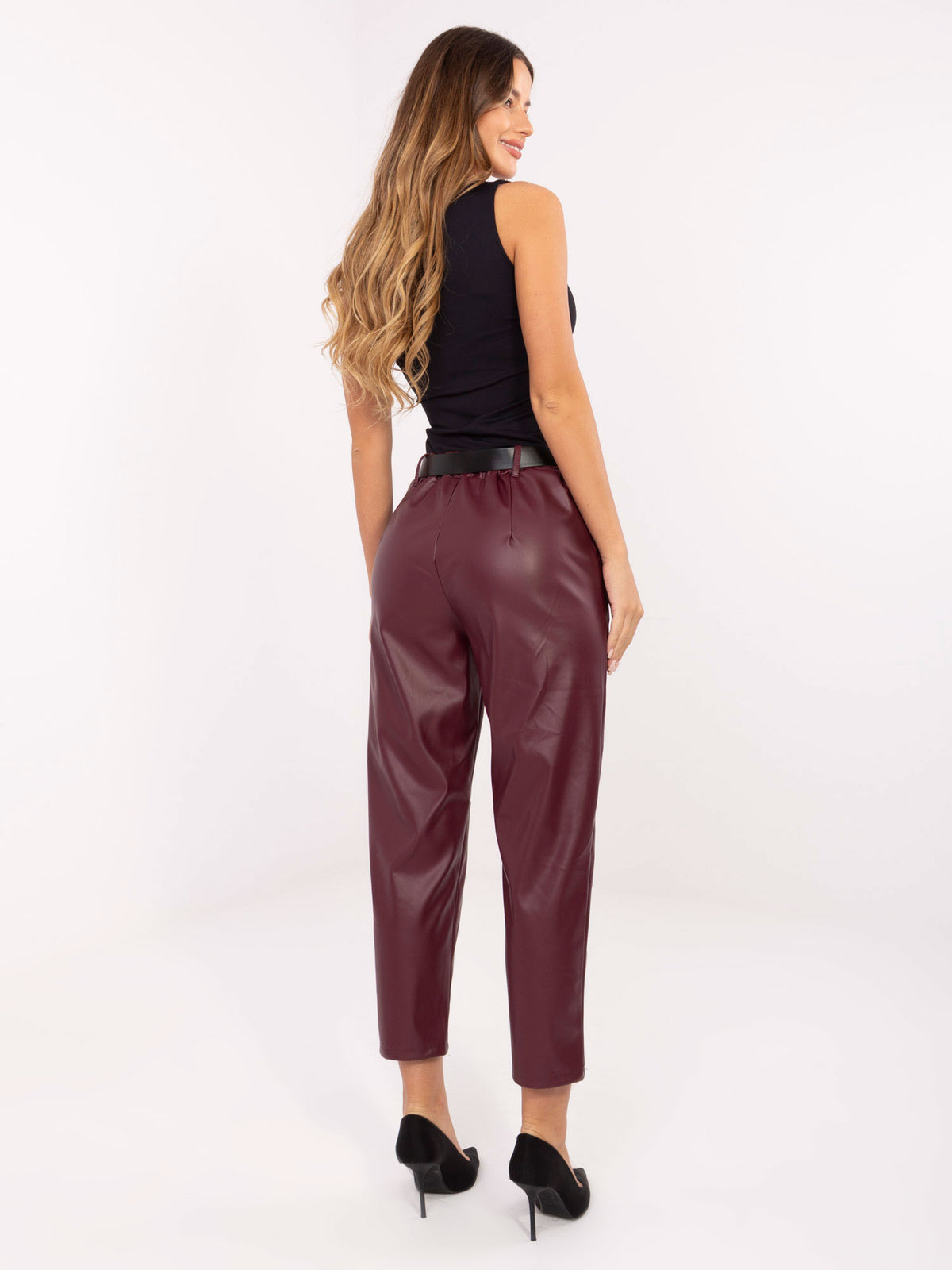 MELFIA Kunstlederhose mit 7/8-Bein