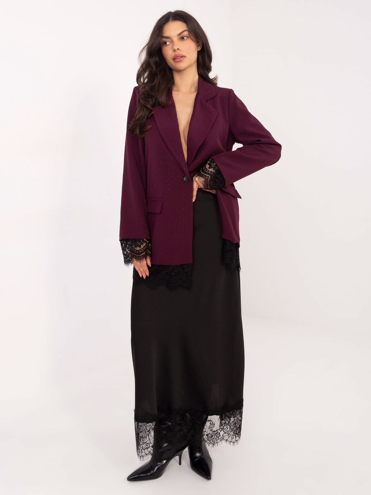 MELFIA Elegante Jacke mit Spitzendetails
