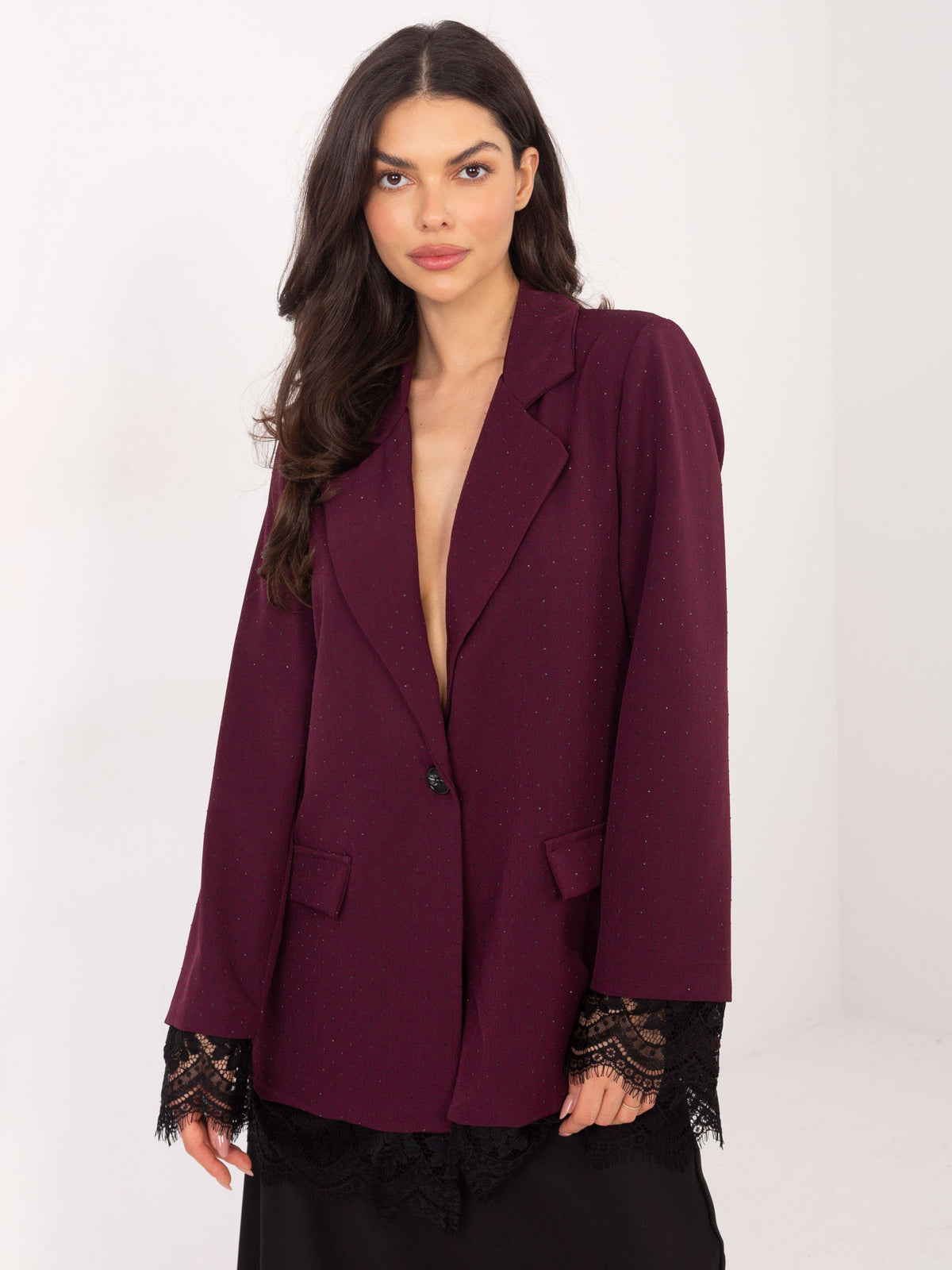 MELFIA Elegante Jacke mit Spitzendetails