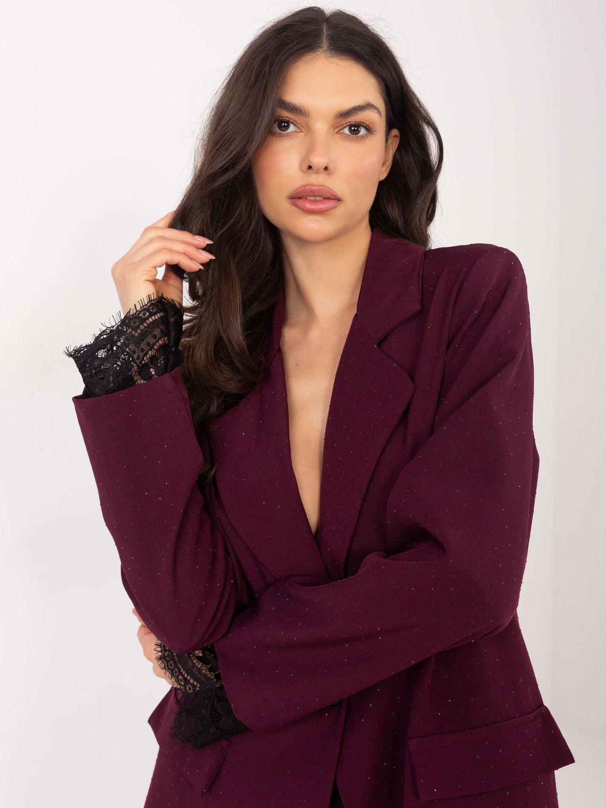MELFIA Elegante Jacke mit Spitzendetails