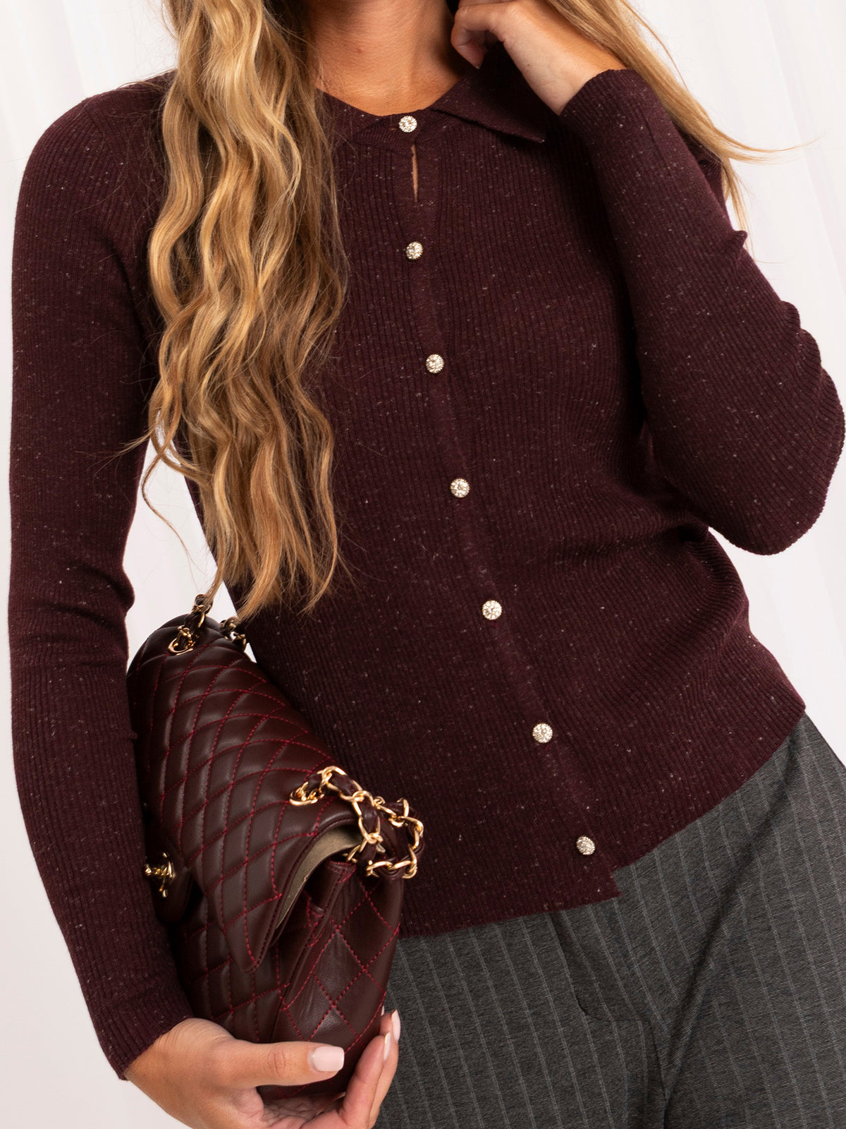 MELFIA® Strickjacke mit Kragen