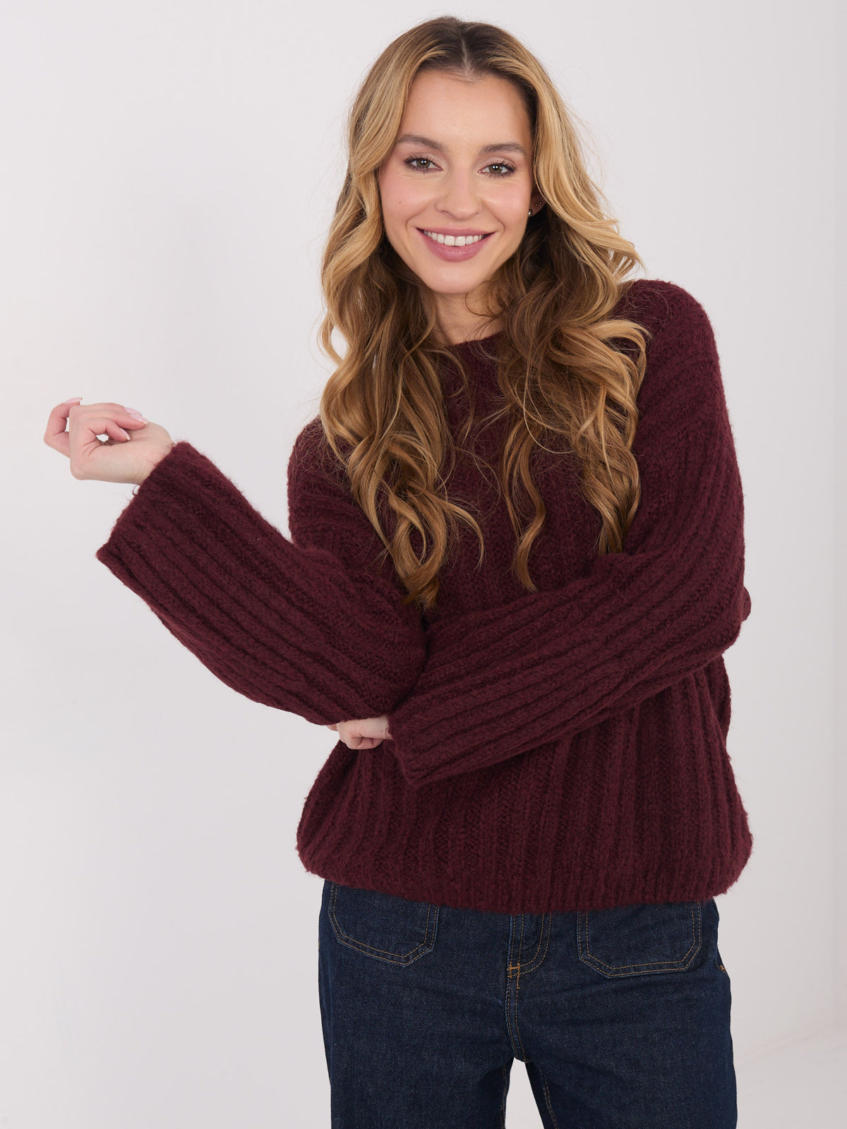 MELFIA  Oversize-Pullover mit Rundhalsausschnitt