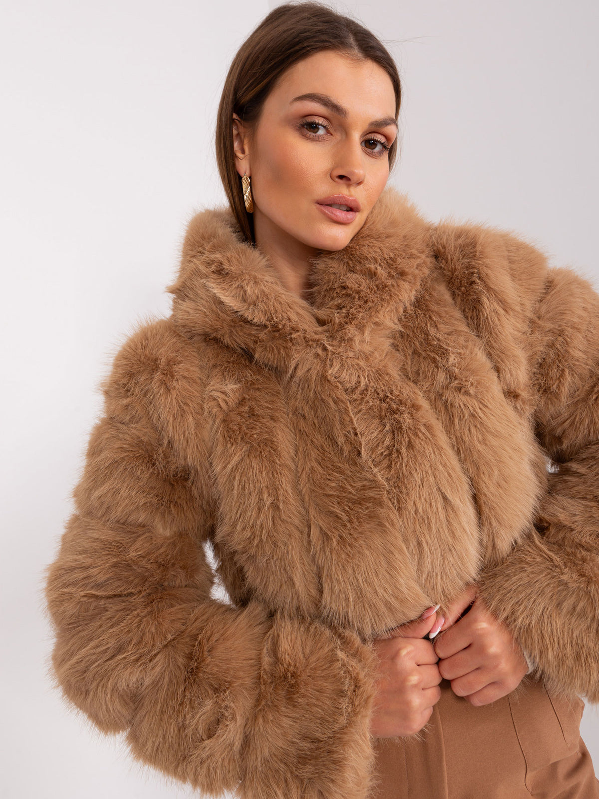 MELFIA LIA – Elegante Damen-Pelzjacke mit Kapuze