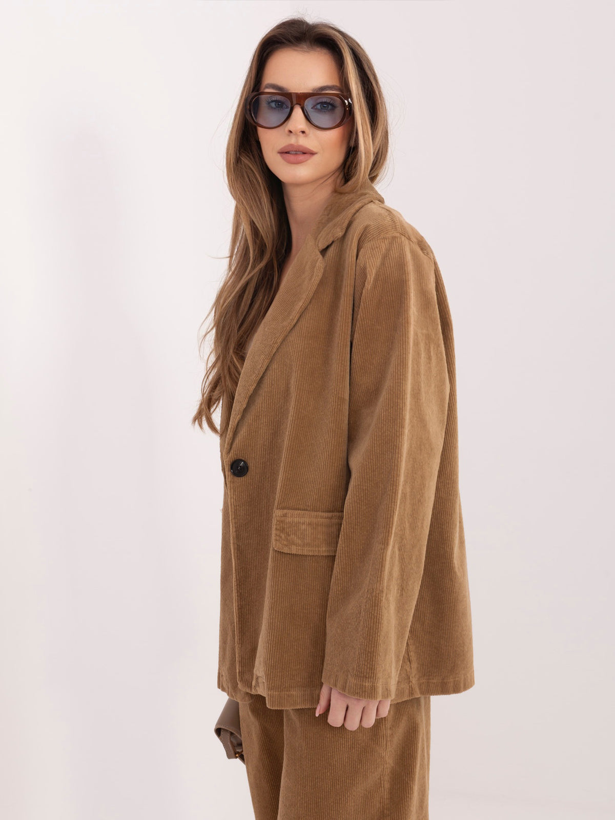 MELFIA  Cordjacke mit Taschenimitat