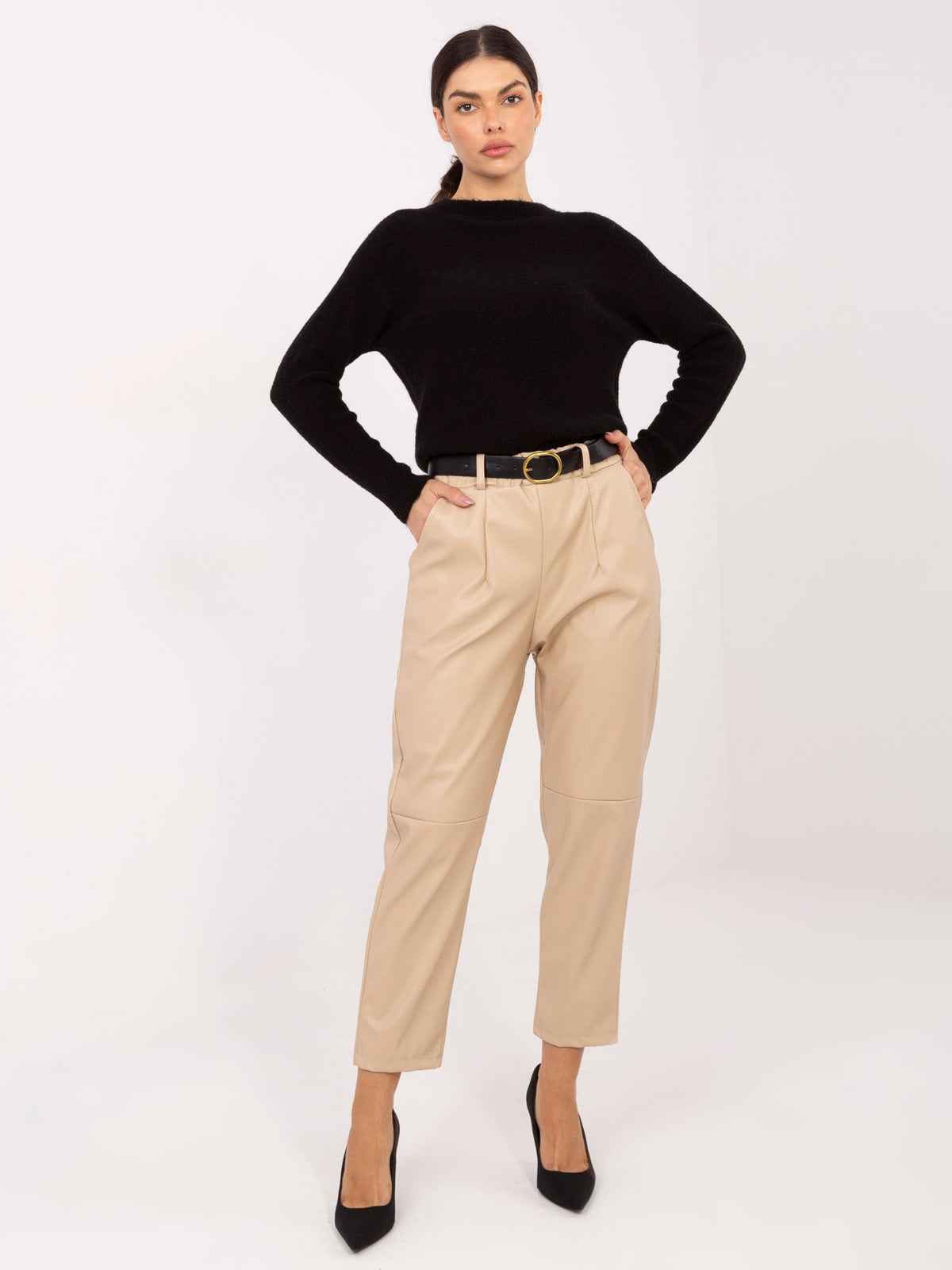 MELFIA Kunstlederhose mit 7/8-Bein
