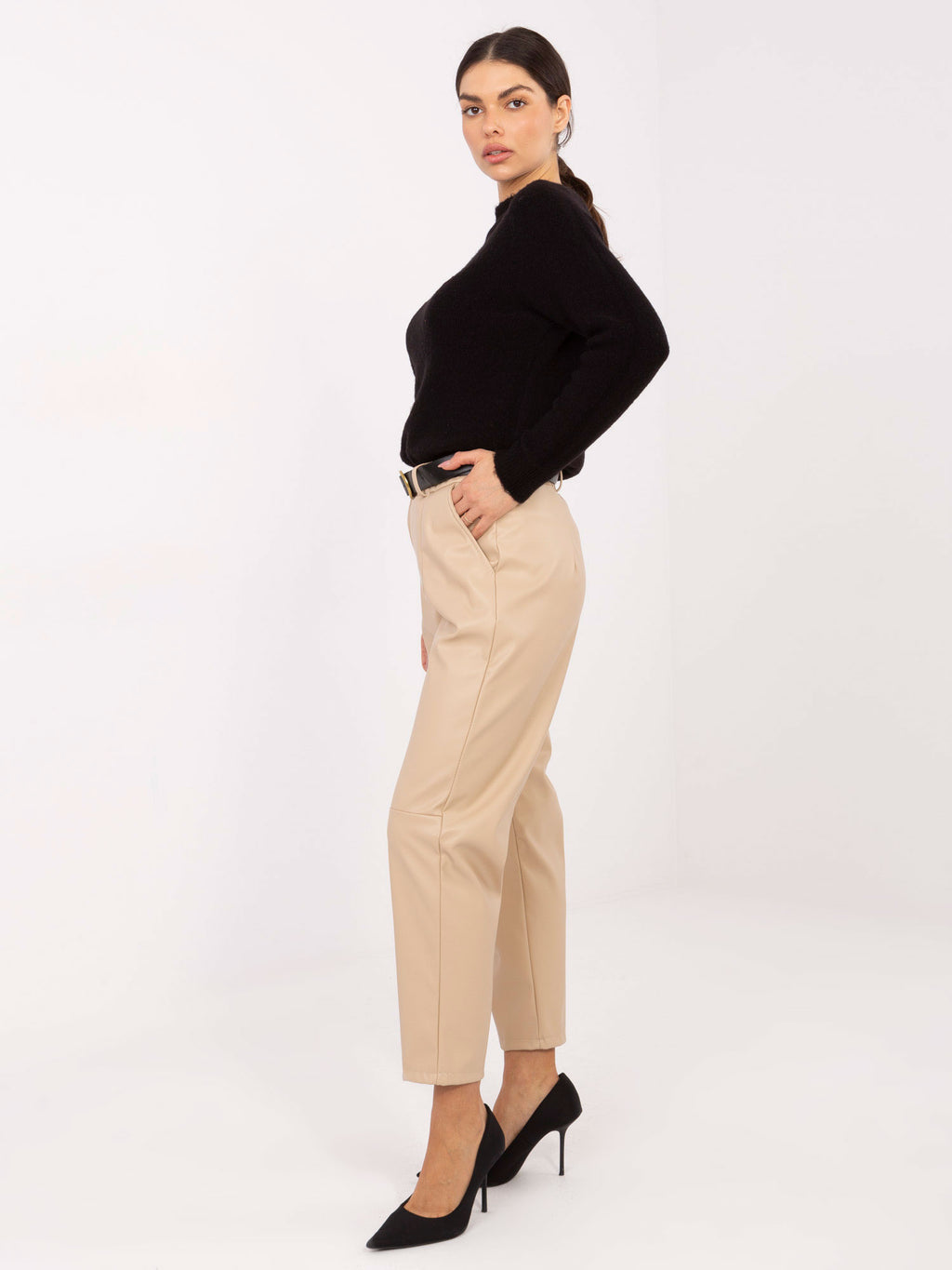 MELFIA Kunstlederhose mit 7/8-Bein